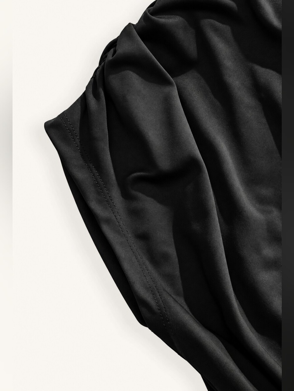 New Luxe Ruched Blouson Dropped Waist Tiered Maxi Dress Black - Picture 7 of 13